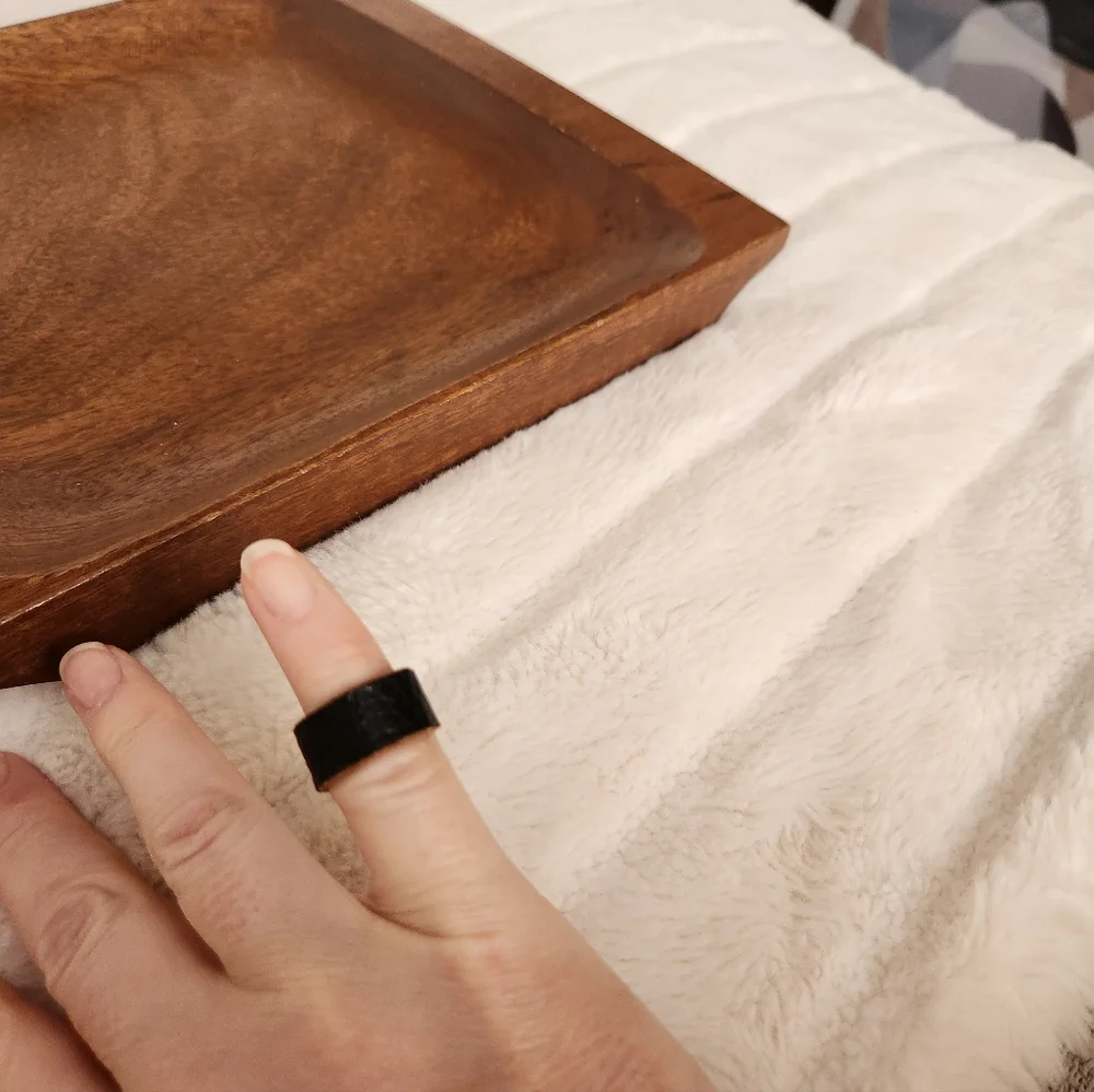 Black Leather Ring